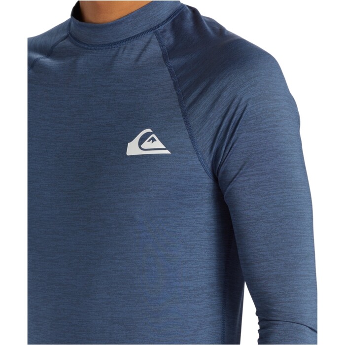 2024 Quiksilver Mens Everyday UPF50 Long Sleeve Rash Vest AQYWR03131 - Vintage Indigo Heather